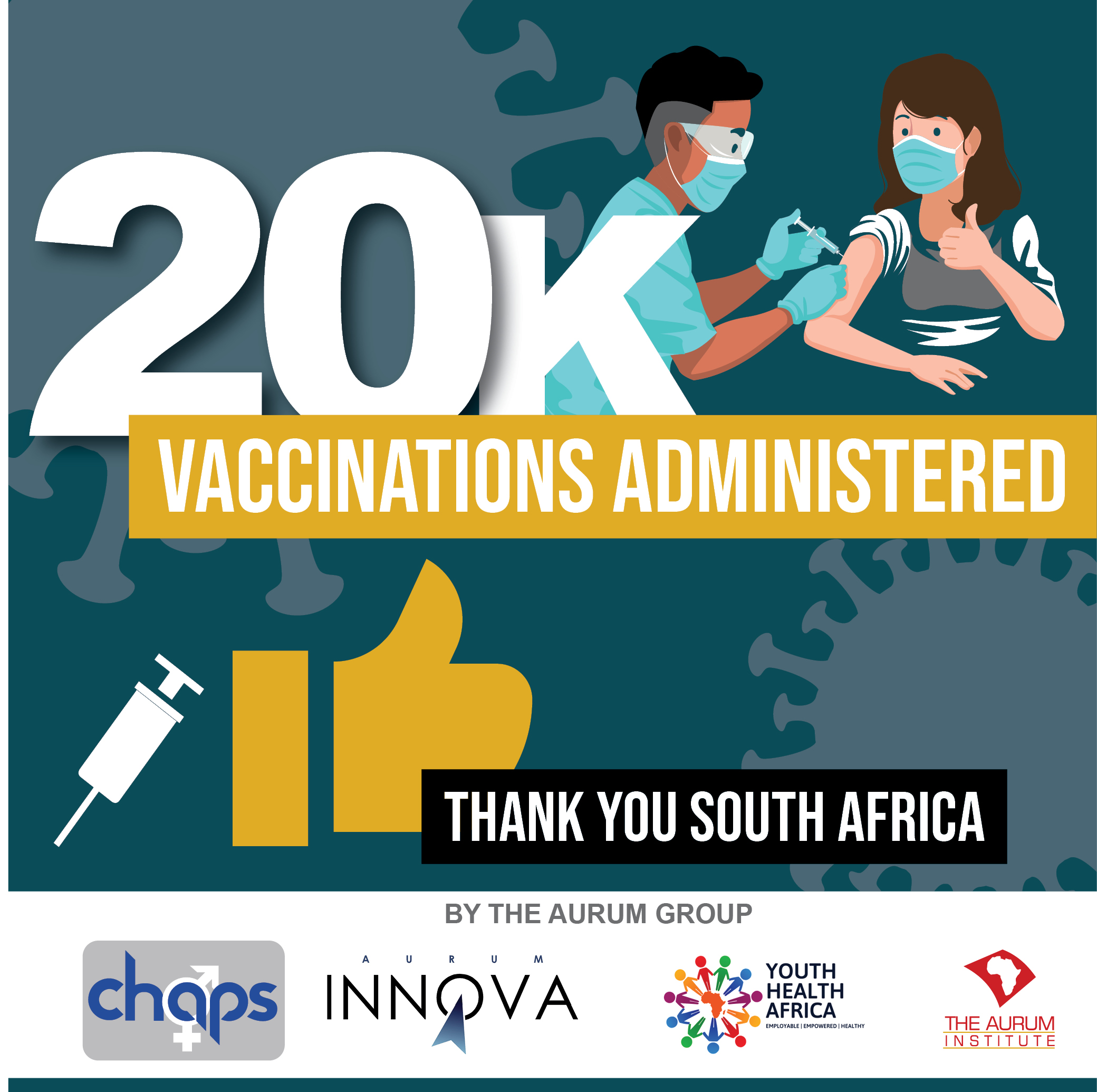 Aurum Group reaches milestone of 20 000 COVID-19 vaccinations administered