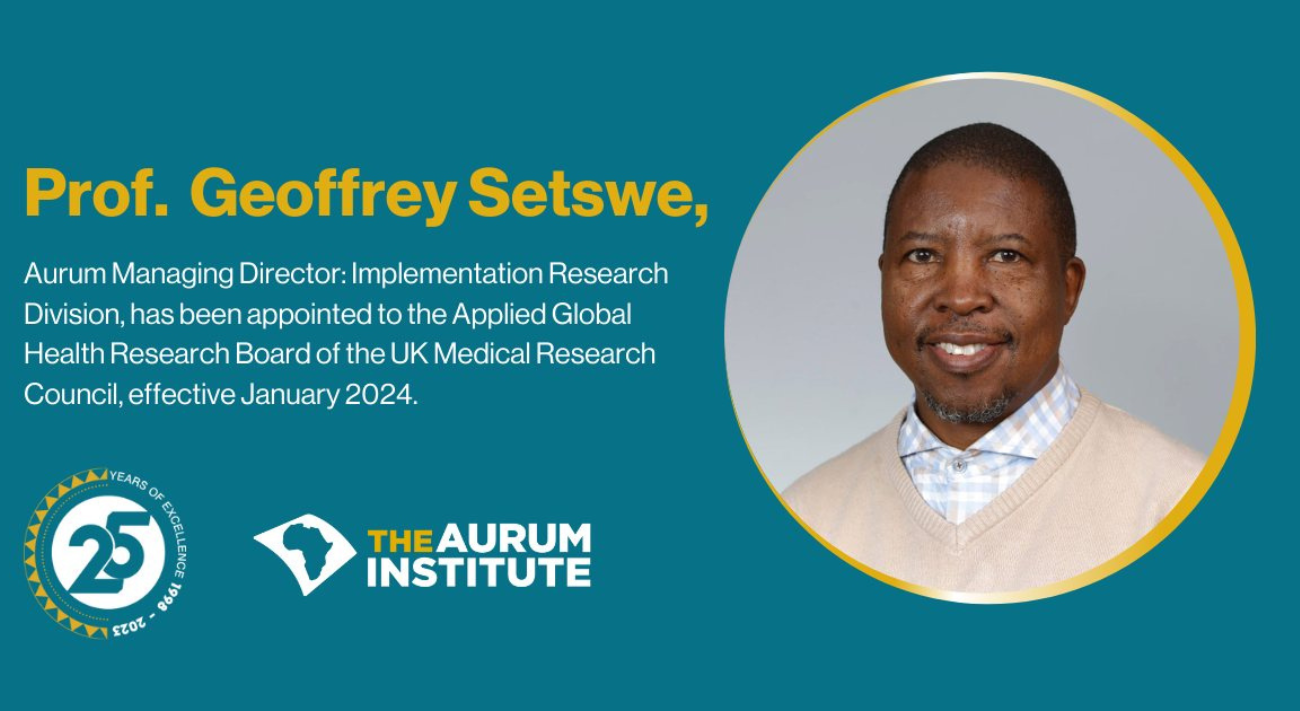 Prof. Setswe Appointed to UK MRC Global Health Research Board 